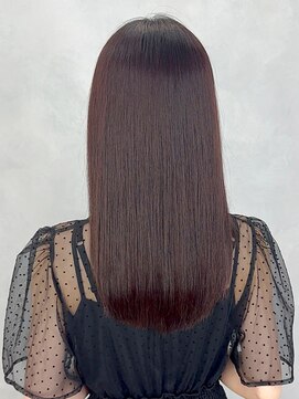 アイティーバイアルバム 藤沢店(IT by ALBUM) モカブラウン_グレーベージュレイヤーロング前髪パーマ_ba467841