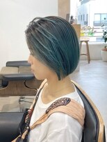 トト 船橋店(toto.)&nbsp;黒髪/グレーベージュ/レイヤーロング/前髪パーマ[西船橋/津田沼]