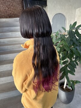 if クラゲヘア/裾カラー/グラデーションカラー/ピンク