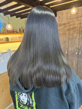 スカイ(SKY) 艶やばいでしょ/無加工/福井美容室/福井髪質改善カラー