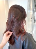 【西村】20代30代髪質改善ピンクブラウンインナーレッド