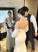 花嫁ヘア　前撮りヘア　二次会ヘア　タイトシニヨン　結婚式ヘア