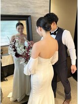 花嫁ヘア　前撮りヘア　二次会ヘア　タイトシニヨン　結婚式ヘア