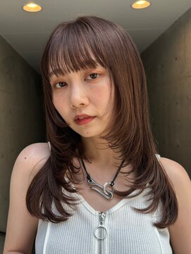 ノイ(noi) 顔周りレイヤーカットくびれヘアミルクティーベージュカラー