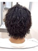 【強め波巻きウルフパーマ】絶壁解消クビれカットメンズ名古屋