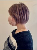 ホワイトピンクバレイヤージュ