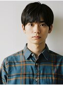 ソフトツーブロックマッシュ耳だし爽やか時短スタイリング