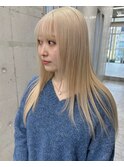 ブロンド/ベージュ/ハイトーンカラー/ケアブリーチ