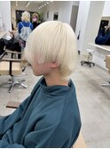 メンズハイトーン/ケアブリーチ抜きっぱなしホワイトブロンド