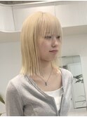 ◎ブロンドハイトーンカラーデザインカラーアンブレラカラー金髪
