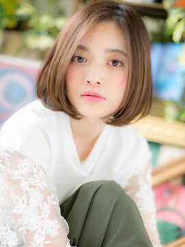 カバーヘア ブリス 北浦和(COVER HAIR bliss) 大人可愛い小顔グレーベージュ前下がりボブh4北浦和20代30代40代