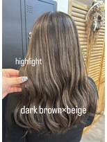 ニンナ(Ninna)&nbsp;ダークブラウン×ベージュ ハイライト