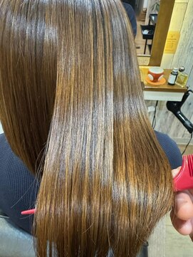 [東白楽駅/縮毛矯正/髪質改善ストレート/リタッチカラー]