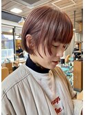 ほんのりマッシュな前上がりミニボブ