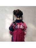 リボン編み込みツイン袴アレンジ