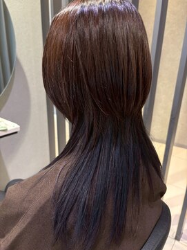 アース 南福島店(HAIR&MAKE EARTH) イヤリングカラーからのインナーカラー