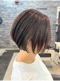 宇都宮ショートボブショートカット白髪ぼかしハイライト白髪染め