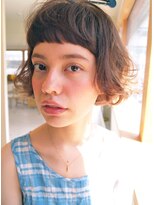 ナヌーク シブヤ(nanuk shibuya)&nbsp;ショートバング◇Aラインアメリ風ボブ◇透明感アッシュカラー◇