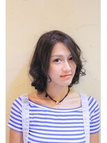 コジック ヘアアンドアイ(Cogic hair & eye)&nbsp;黒髪暗髪ナチュラル前髪なし透明感大人可愛いふんわりボブ