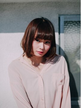 アンシェリ バイ フラミューム 大船店(Ancheri by flammeum) つやピンク×レトロボブ【大船】