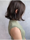 [kichi.] くすみベージュ×切りっぱなしボブ