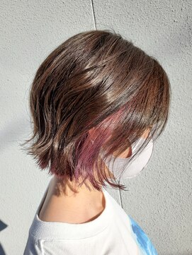 セットアップ 倉敷中庄店(SET-UP) 可愛さ 最強 切りっぱなしボブ×ピンクバイオレット