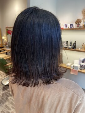 ムーン(moon) #縮毛矯正 #ストレート #ミニウルフ #テラコッタ #くすみブルー