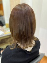 アークスヘアー&nbsp;大人可愛いブリーチなしオリーブグレージュくびれミディ