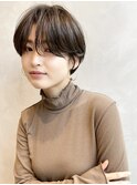 大人可愛い20代30代40代50代小顔ショートボブ丸みショートくびれ