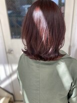 ロカ(roka) ふんわりカールレイヤーボブピンクブラウン ピンクベージュ