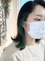 ユイバイラドンナ(Huit by LADONNA)&nbsp;黒髪×イヤリングcolor【green】