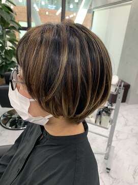 エンディアリング 東銀座(Endearing) 斜めバング/グレージュカラー/デザインカラー/眉毛/銀座/東銀座