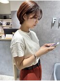 丸みショート オレンジブラウン