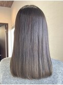 ダブルカラーブルーアッシュグレージュカラーレイヤーカット