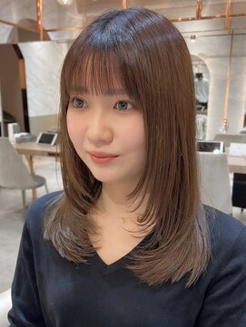 ロンド エスポワール 錦糸町(Lond espoir) ピンクブラウン美髪切りっぱなしボブ【ボブ/縮毛矯正/北澤華】