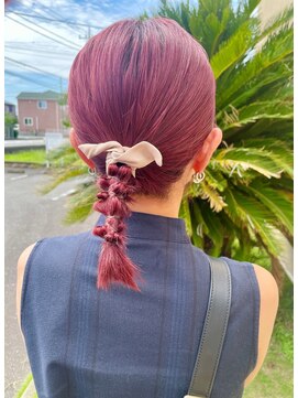 ヘアドゥーポジャ 藤岡店(hair Do poja) ピンクカラー