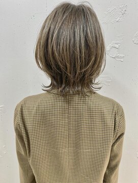 ダブルトーキョー シブヤ(W-TOKYO SHIBUYA) ひし形小顔ウルフオフィスハイライトボブウルフ ウルフカット