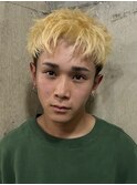 メンズショートメンズブリーチスパイキーショートブロンド