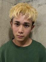 ヘアカロン 熊本本店(Hair CALON)&nbsp;メンズショートメンズブリーチスパイキーショートブロンド