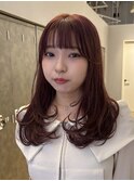 ワンカールで可愛くなるシャギーレイヤー/ピンクラベンダー@重里