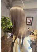 ヘーゼルベージュレイヤーカットブリーチなし10代20代
