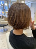大人ナチュラルボブ前下がりボブストレートボブ30代40代50代60代