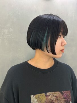 アース 高円寺店(HAIR & MAKE EARTH) インナーにターコイズブルー♪  【@mppp_32485】