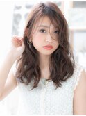ニュアンスカラー外国人風小顔ウェーブパーマh4越谷20代30代40代