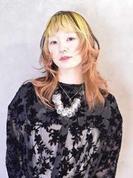 コイ(coii) グラデーションカラー/ロングウルフ/アンブレラカラー/暖色