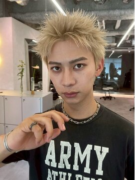 ベイルーム(BAYROOM by HONEY omotesando) 抜きっぱなしブロンドスパイキーショート/ブリーチアップバング2