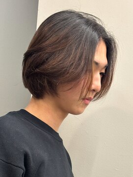 エルマーク 茨木(L-MARK) メンズボブロングロン毛パーマメンズヘアメンズパーマ