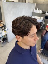 グルーマーズトウキョウ(GROOMER/S TOKYO)&nbsp;神保町ブルーブラック韓国マッシュセンターパートメンズパーマ☆