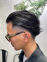 ハーシーバイアポロ 相模大野(HERSHE by apollo)&nbsp;MEN’S HAIR/ブルーブラック/フェザーパーマ/ハイライト