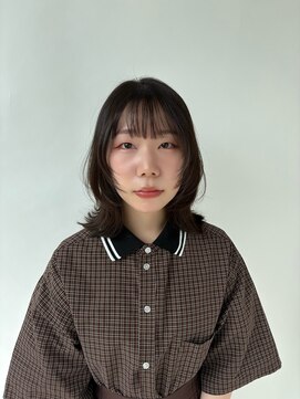 レイヤーカット/セミディ/顔周りカット/小顔カット